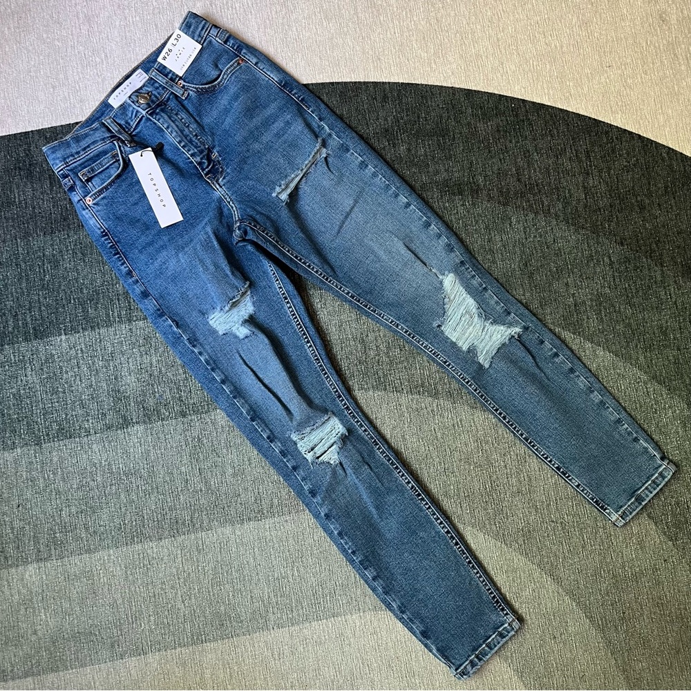 TOPSHOP - Jamie Ripped Skinny Jeans - US 4 / UK 8 / EUR 36 - W26/L30